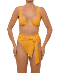 BSWS-B106 Waist Tie High Rise Bikini Bottom