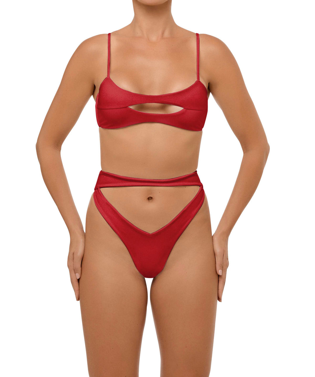BSWS-T108 Cut-out Front Bralette Top