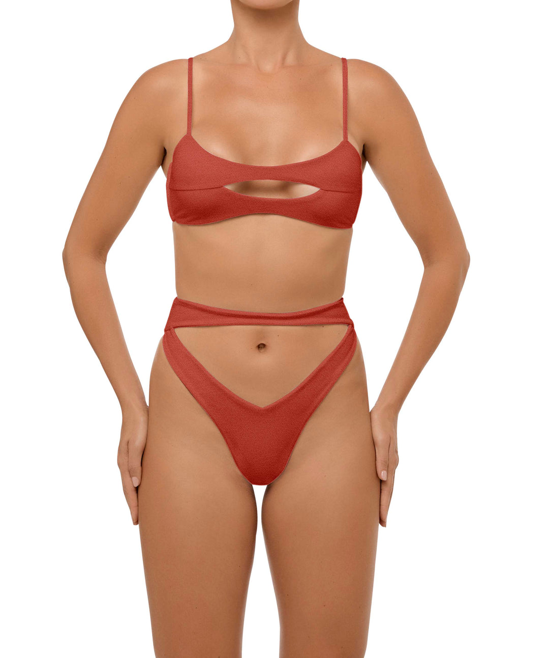 BSWS-T108 Cut-out Front Bralette Top