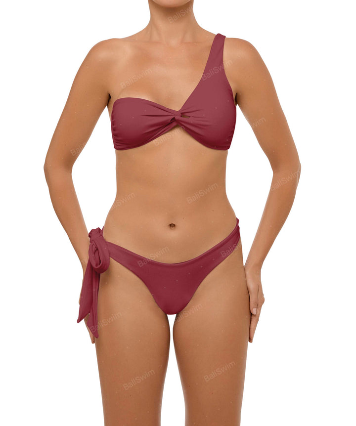 BSWS-B109 Single Side Wide Tie Side Bikini Bottom