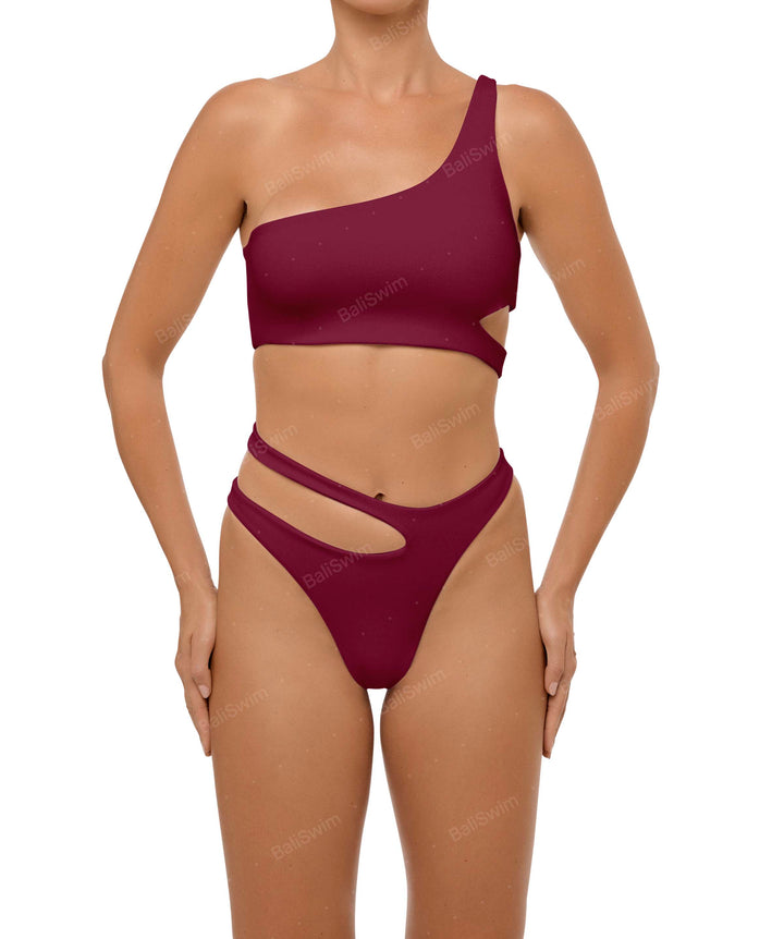 BSWS-B110 Asymmetrical Cutout Bikini Bottom