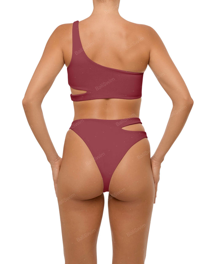 BSWS-B110 Asymmetrical Cutout Bikini Bottom