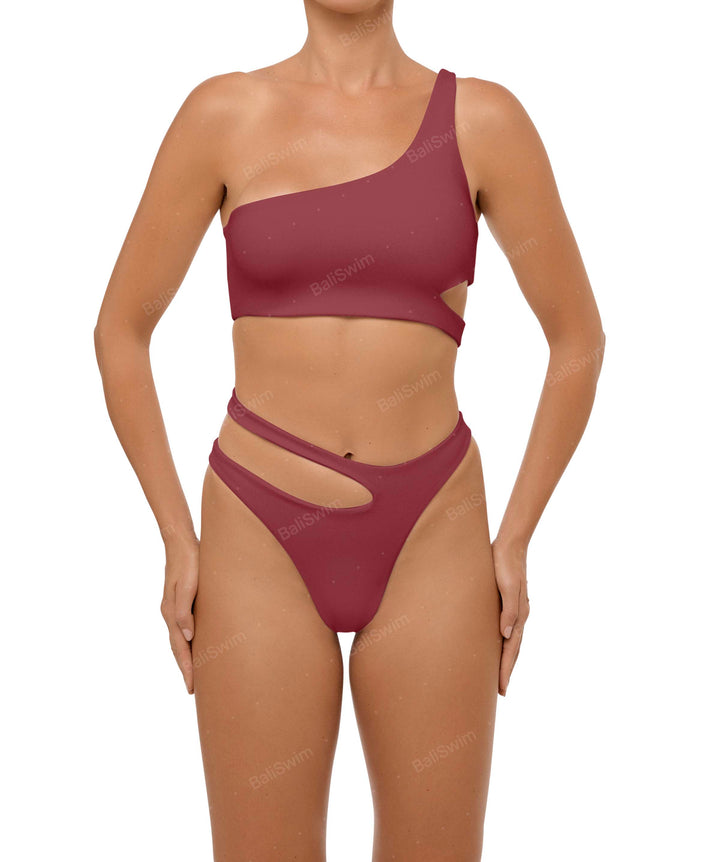 BSWS-B110 Asymmetrical Cutout Bikini Bottom