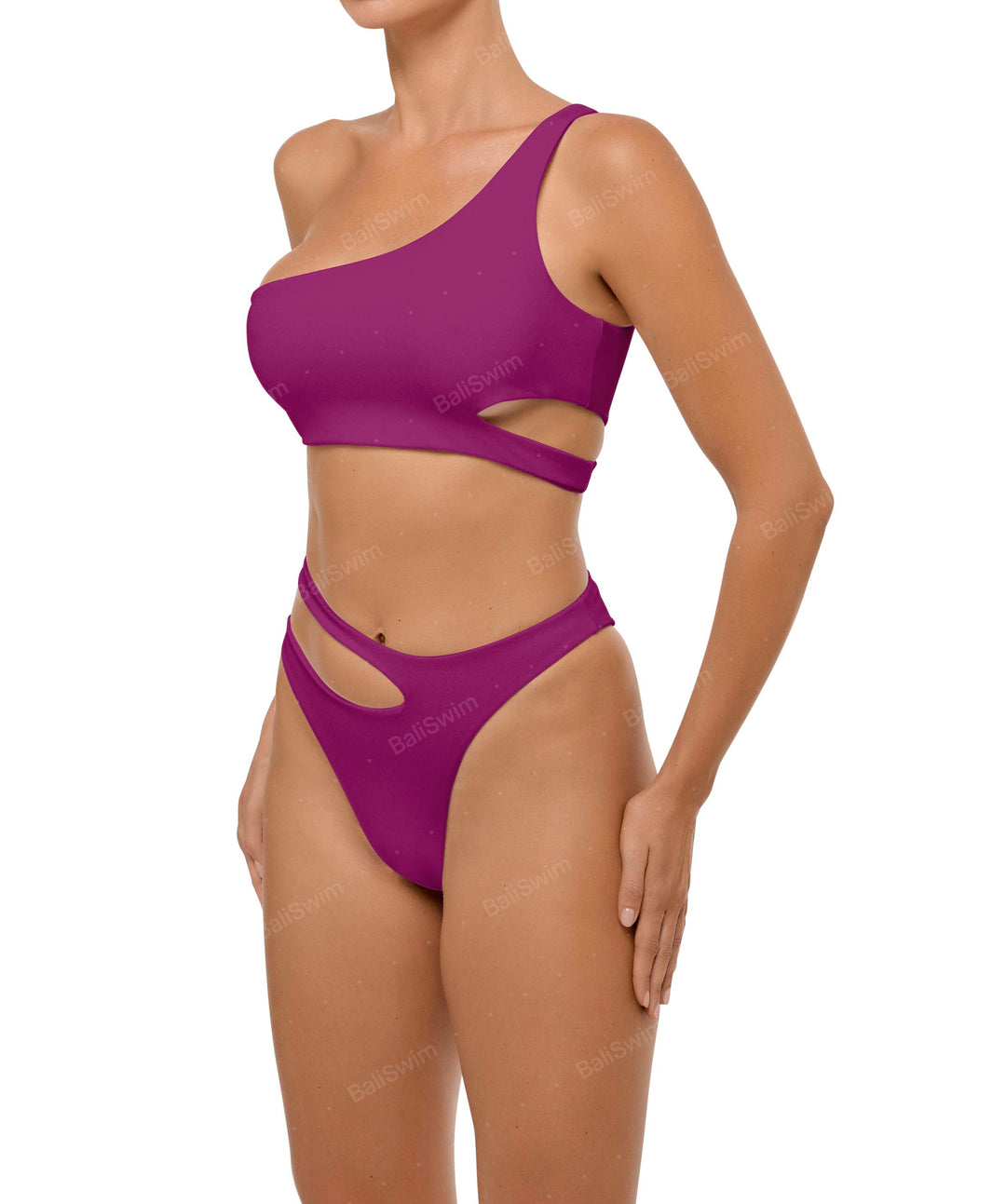 BSWS-B110 Asymmetrical Cutout Bikini Bottom