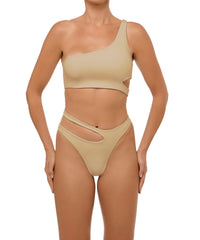 BSWS-B110 Asymmetrical Cutout Bikini Bottom