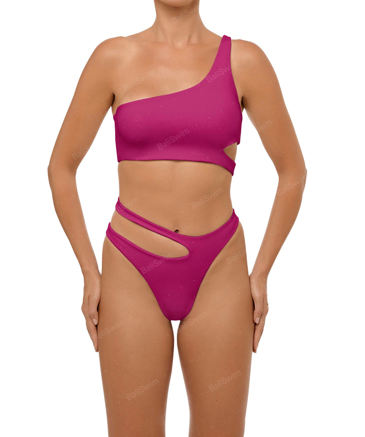 BSWS-B110 Asymmetrical Cutout Bikini Bottom
