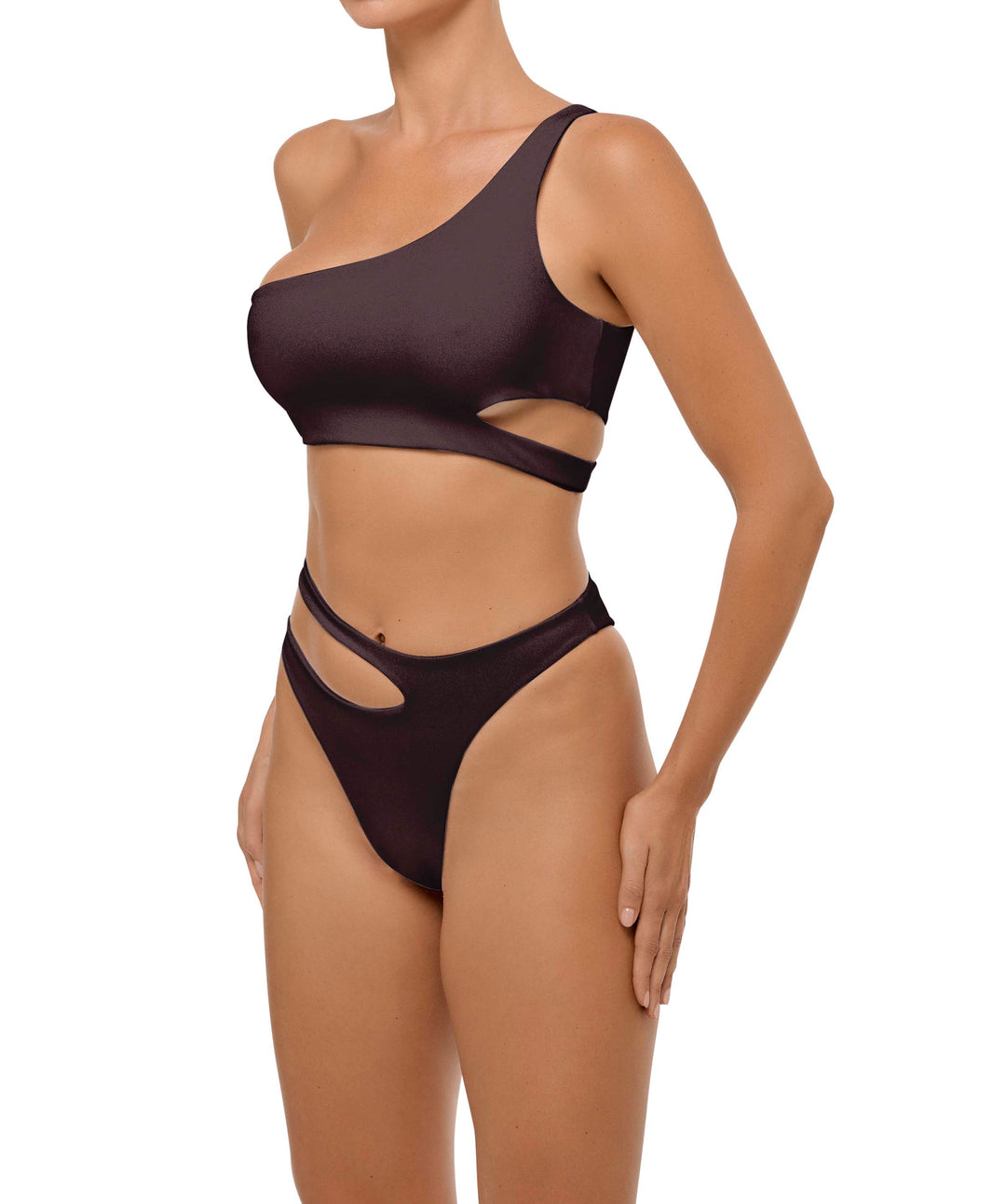 BSWS-B110 Asymmetrical Cutout Bikini Bottom