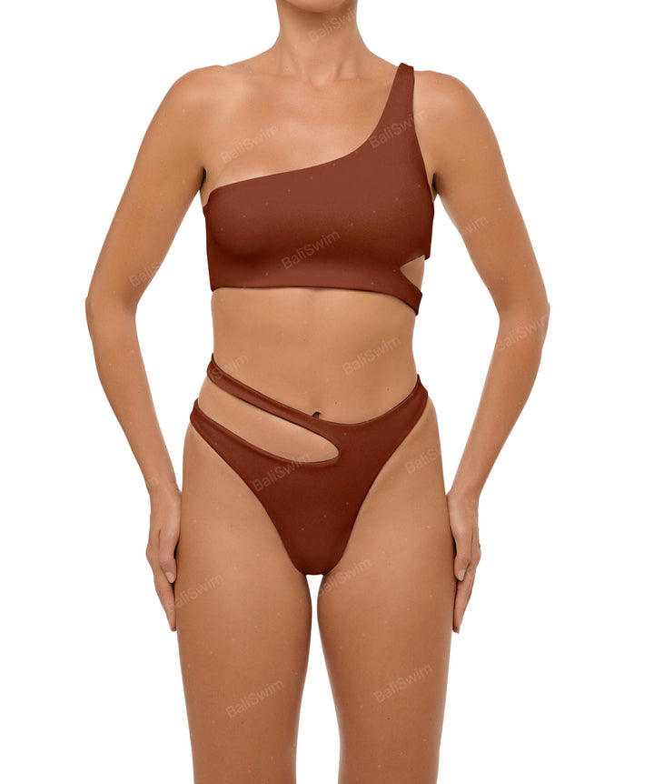 BSWS-B110 Asymmetrical Cutout Bikini Bottom