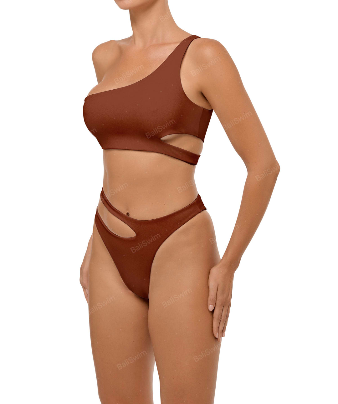 BSWS-B110 Asymmetrical Cutout Bikini Bottom