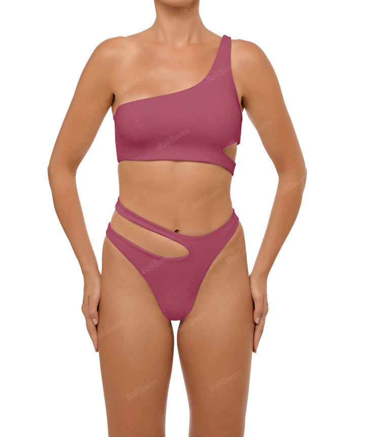 BSWS-B110 Asymmetrical Cutout Bikini Bottom