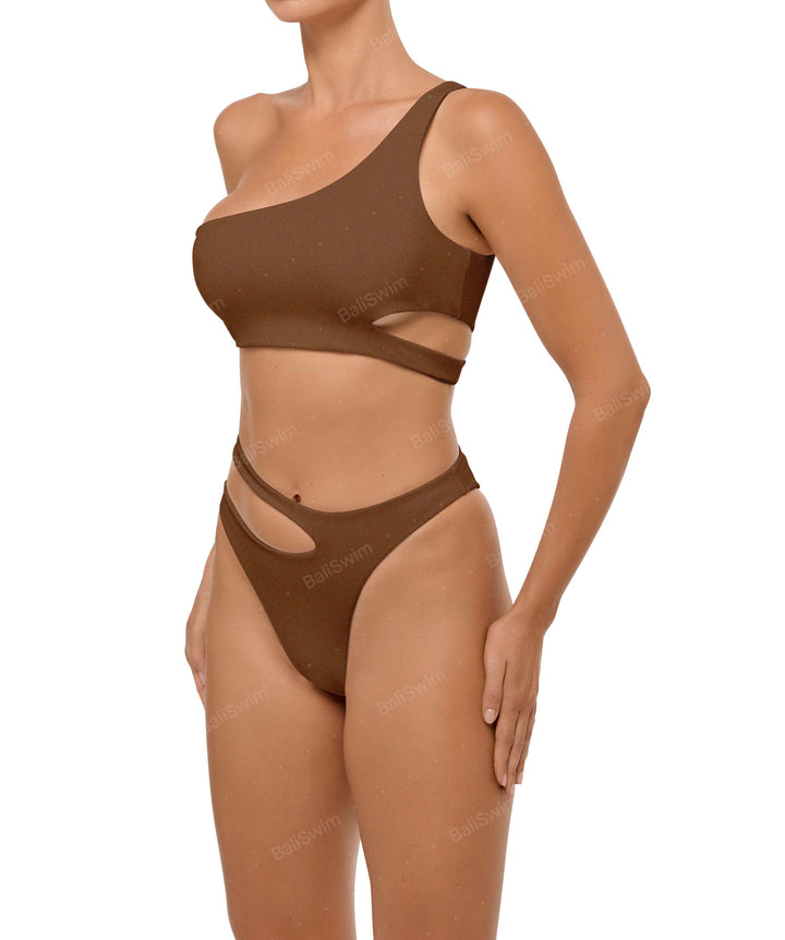 BSWS-B110 Asymmetrical Cutout Bikini Bottom