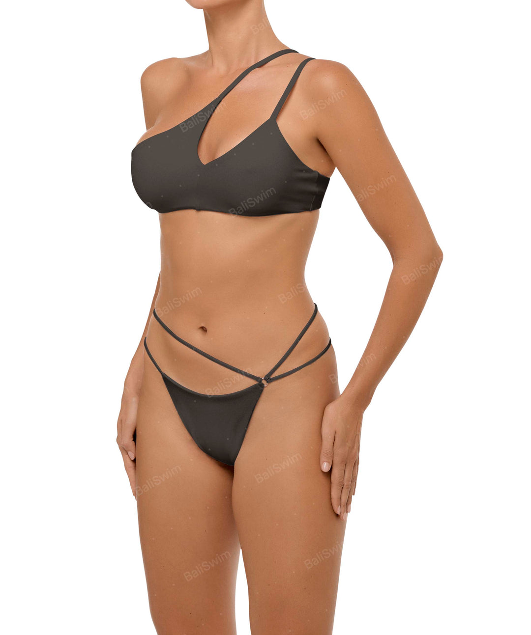 BSWS-B111 Asymmetrical Strappy Bikini Bottom