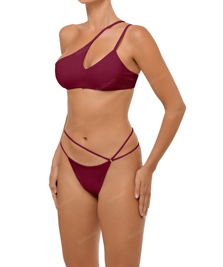 BSWS-B111 Asymmetrical Strappy Bikini Bottom