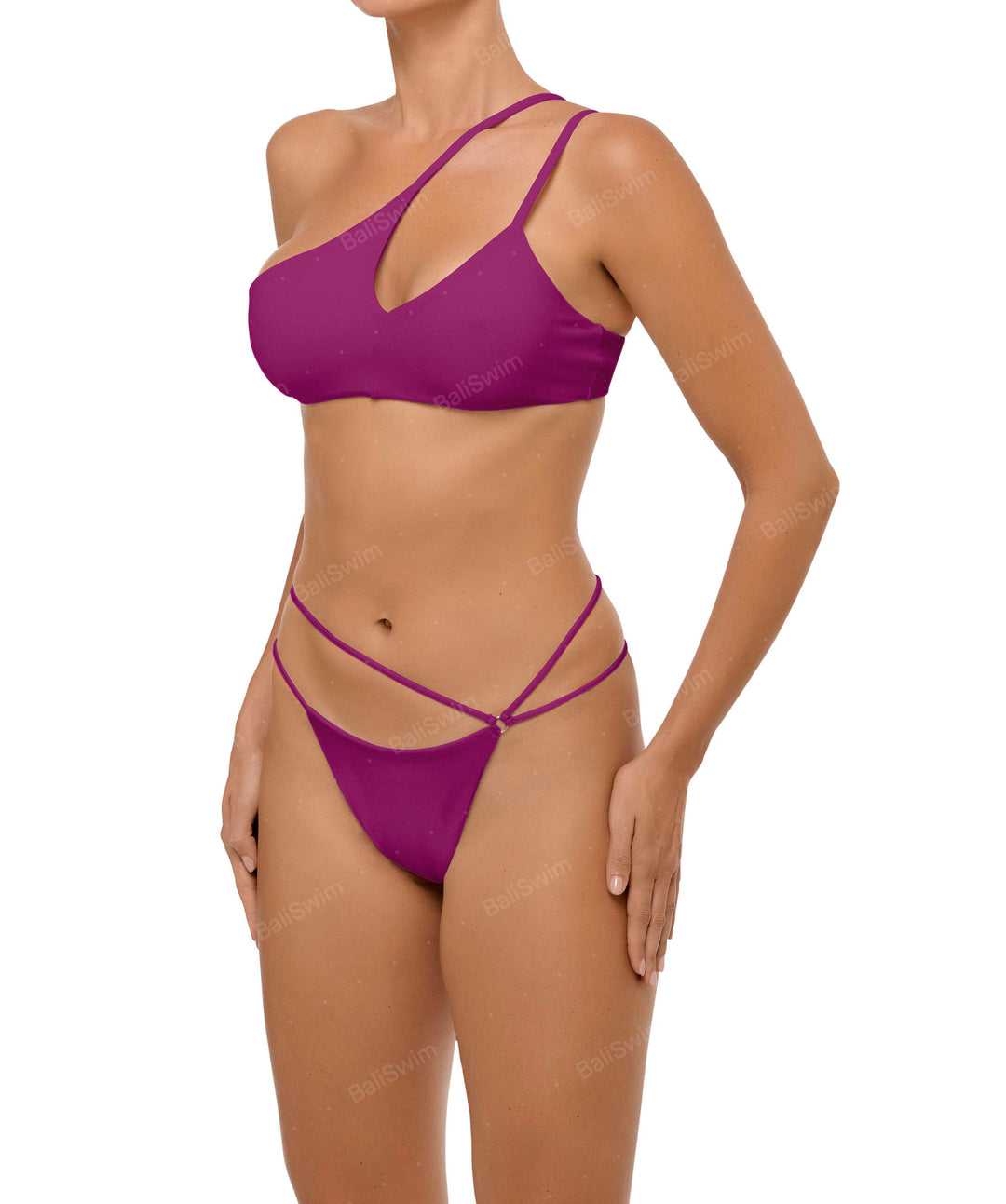BSWS-B111 Asymmetrical Strappy Bikini Bottom