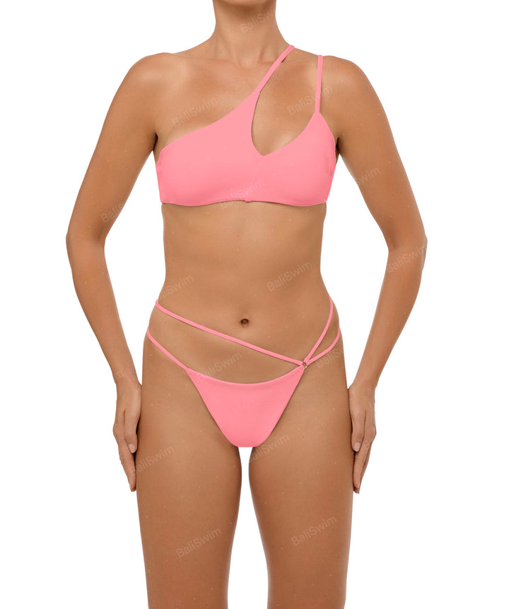 BSWS-T111 Asymmetric Double Straps Bikini Top