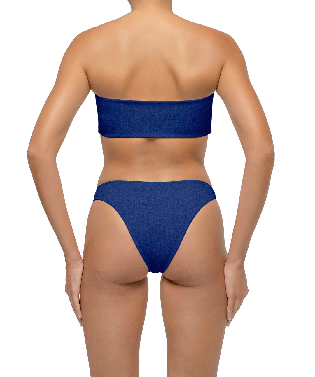 BSWS-T114 Knotted Banblue-gateu Bikini Top