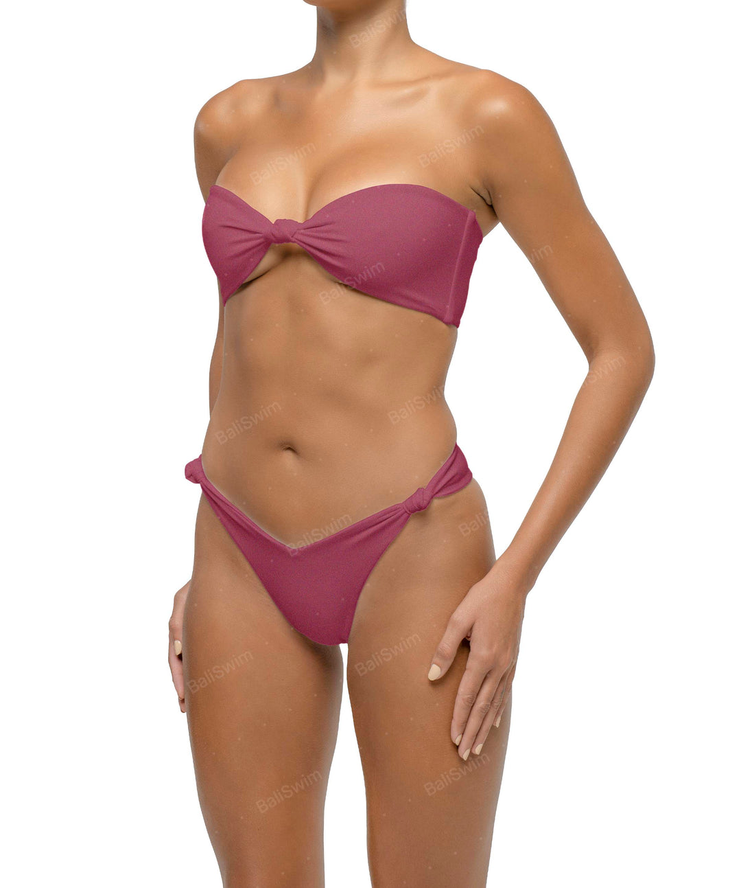 BSWS-T114 Knotted Bandeau Bikini Top