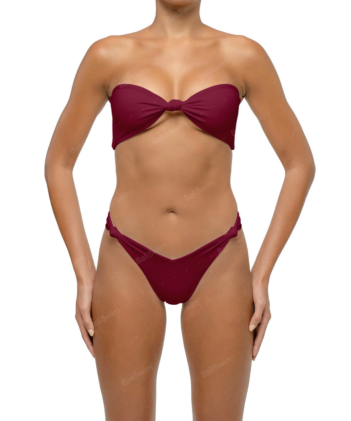 BSWS-T114 Knotted Bandeau Bikini Top