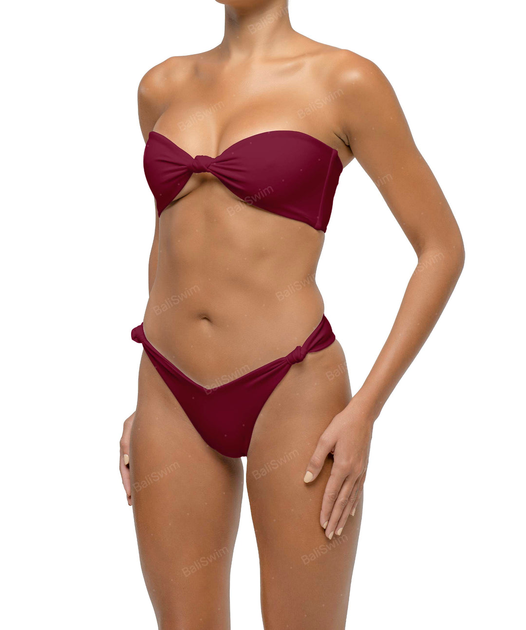 BSWS-T114 Knotted Bandeau Bikini Top