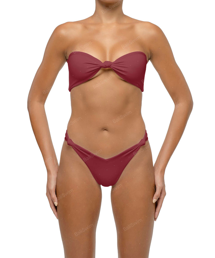 BSWS-T114 Knotted Bandeau Bikini Top