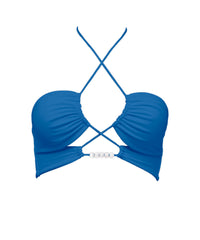 BSWS-T121 Cross-strap Beaded Bikini Top