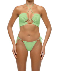 BSWS-T121 Cross-strap Beaded Bikini Top