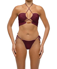 BSWS-B121 Beaded Tie Side Bikini Bottom