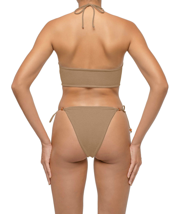 BSWS-T121 Cross-strap Beaded Bikini Top