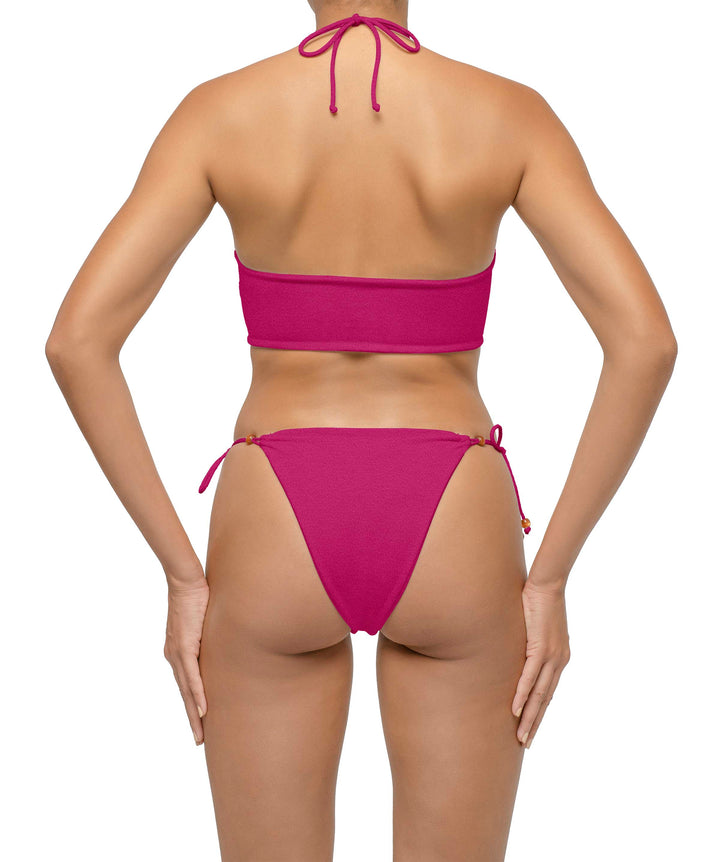 BSWS-T121 Cross-strap Beaded Bikini Top