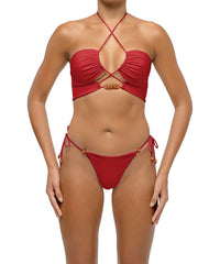 BSWS-B121 Beaded Tie Side Bikini Bottom