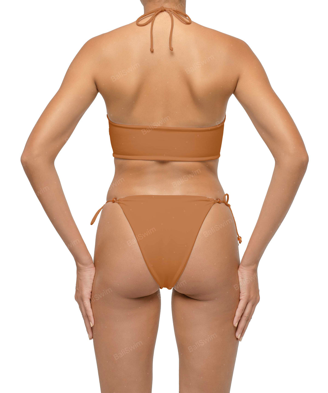 BSWS-T121 Cross-strap Beaded Bikini Top