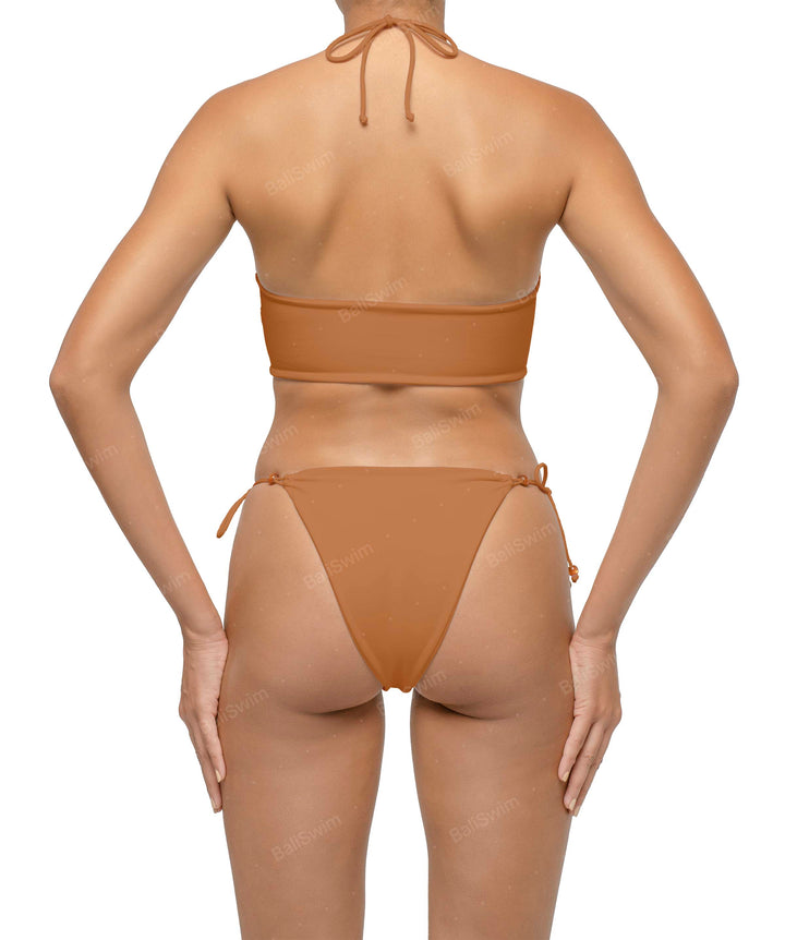 BSWS-T121 Cross-strap Beaded Bikini Top