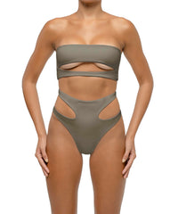 BSWS-B123 High Waisted Cut-out Bikini Bottom
