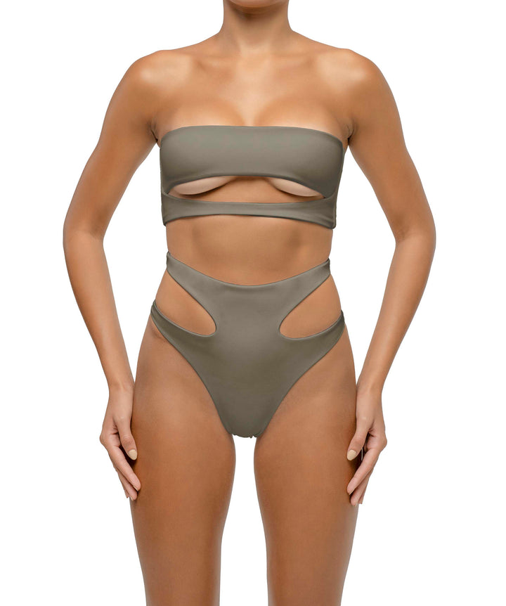 BSWS-T123 Bandeau Cut-out Bikini Top