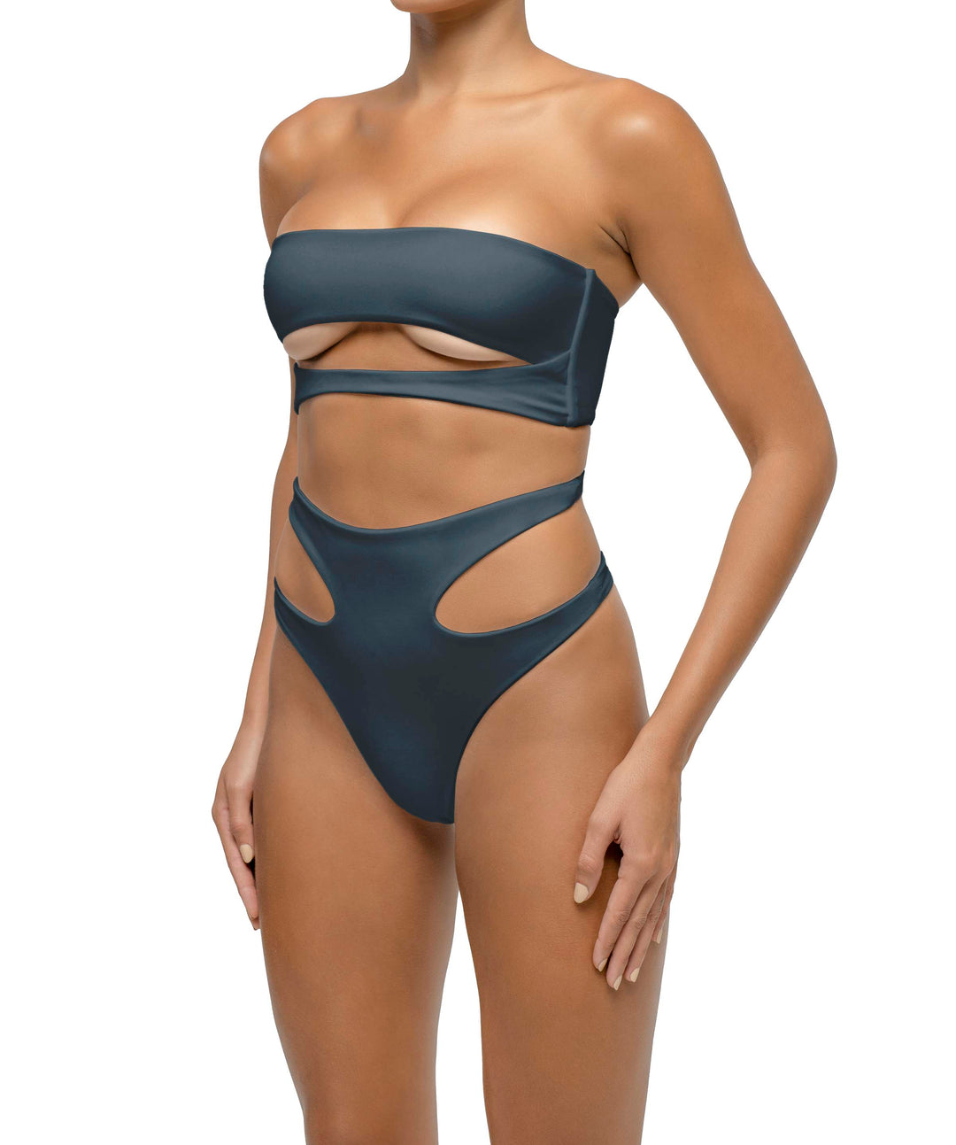 BSWS-B123 High Waisted Cut-out Bikini Bottom