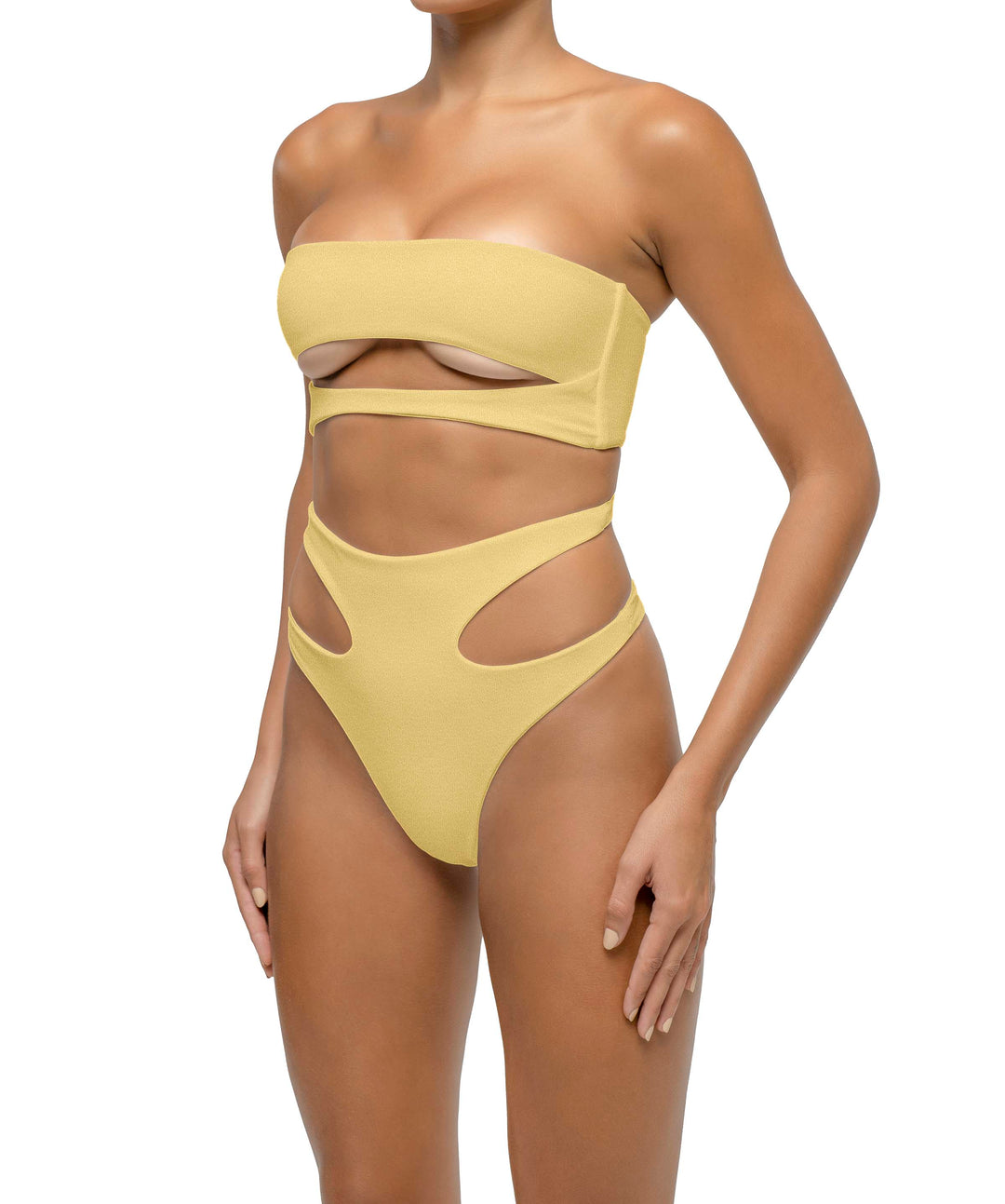 BSWS-T123 Bandeau Cut-out Bikini Top