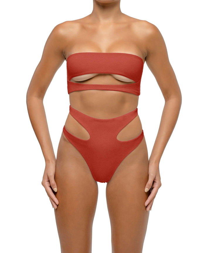 BSWS-B123 High Waisted Cut-out Bikini Bottom