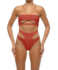 BSWS-B123 High Waisted Cut-out Bikini Bottom