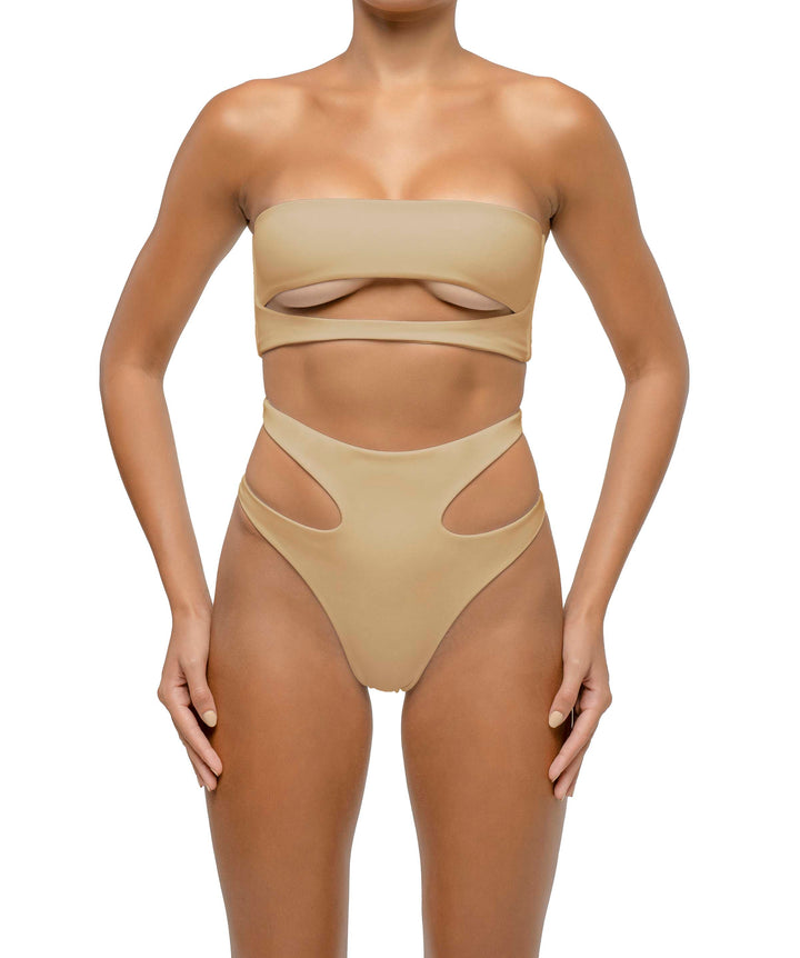 BSWS-B123 High Waisted Cut-out Bikini Bottom
