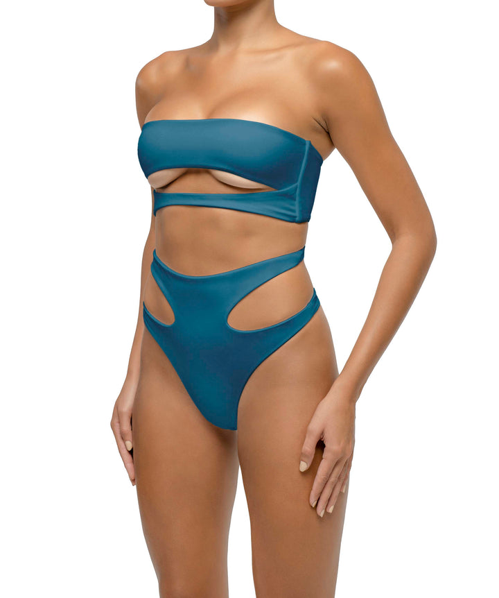 BSWS-T123 Bandeau Cut-out Bikini Top