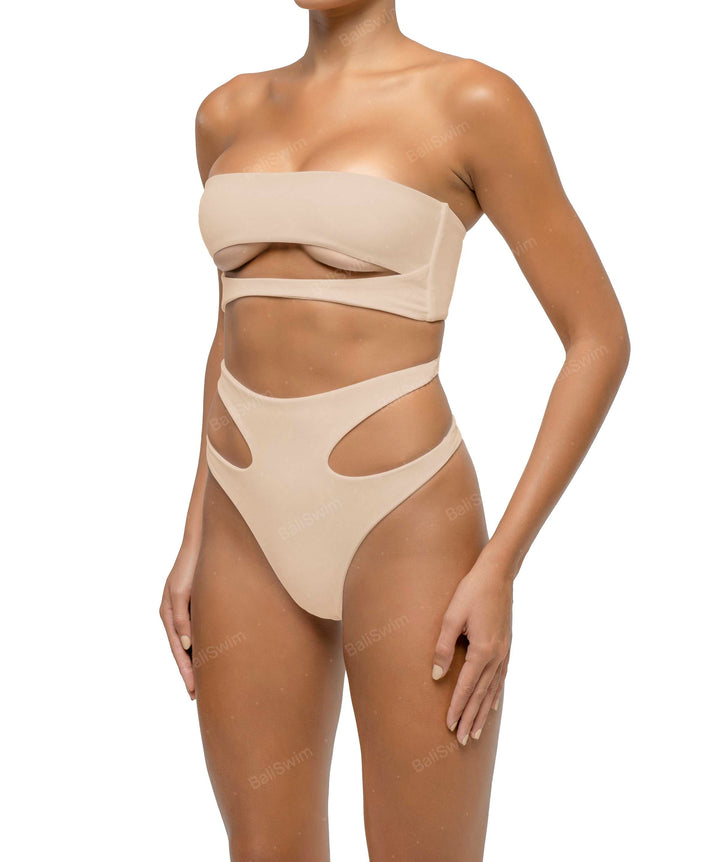 BSWS-B123 High Waisted Cut-out Bikini Bottom