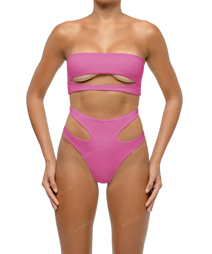 BSWS-B123 High Waisted Cut-out Bikini Bottom