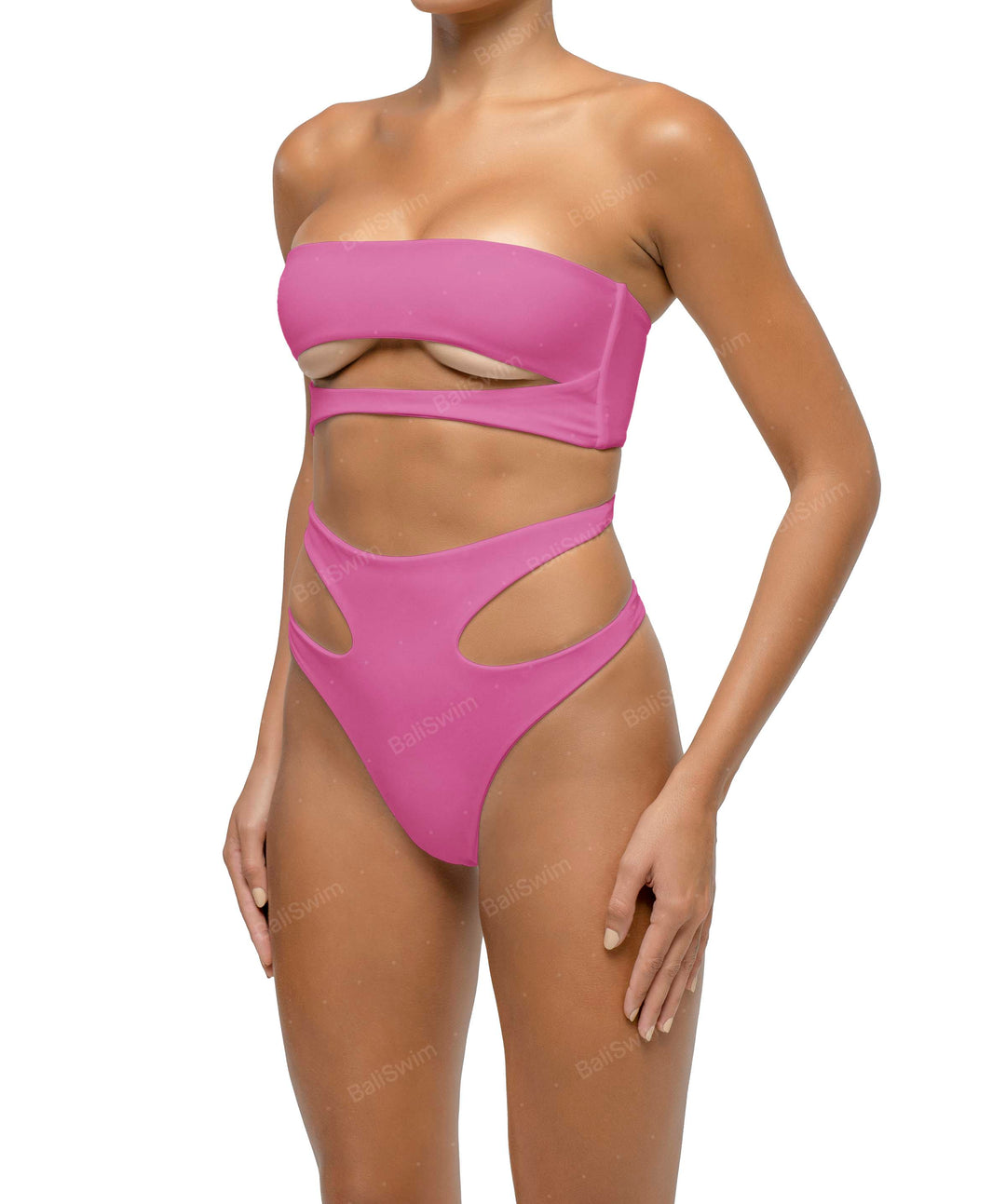 BSWS-B123 High Waisted Cut-out Bikini Bottom