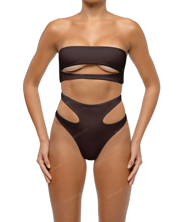 BSWS-B123 High Waisted Cut-out Bikini Bottom