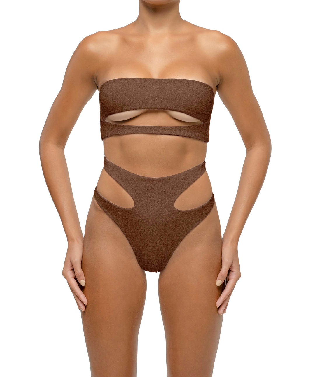 BSWS-B123 High Waisted Cut-out Bikini Bottom