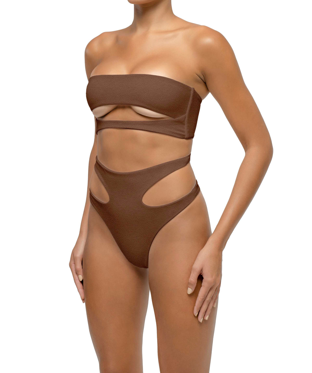 BSWS-B123 High Waisted Cut-out Bikini Bottom