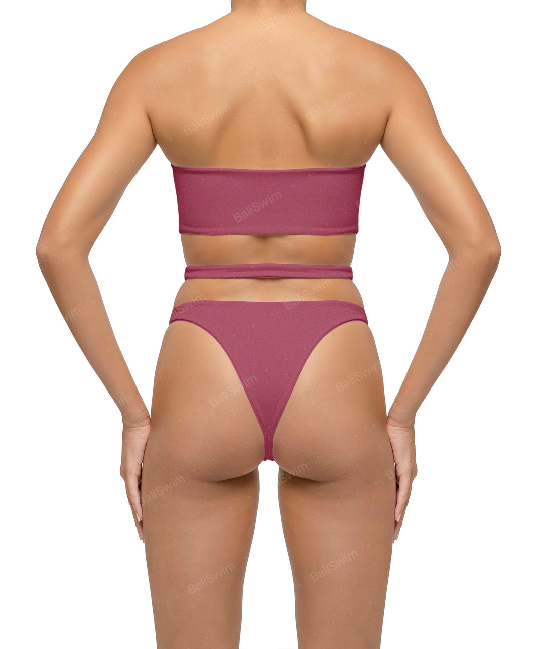 BSWS-T123 Bandeau Cut-out Bikini Top
