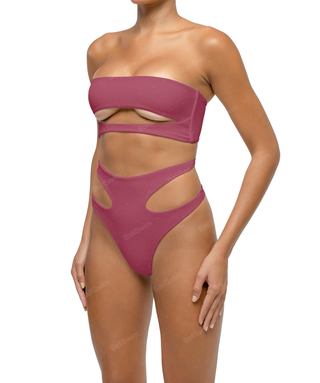 BSWS-B123 High Waisted Cut-out Bikini Bottom