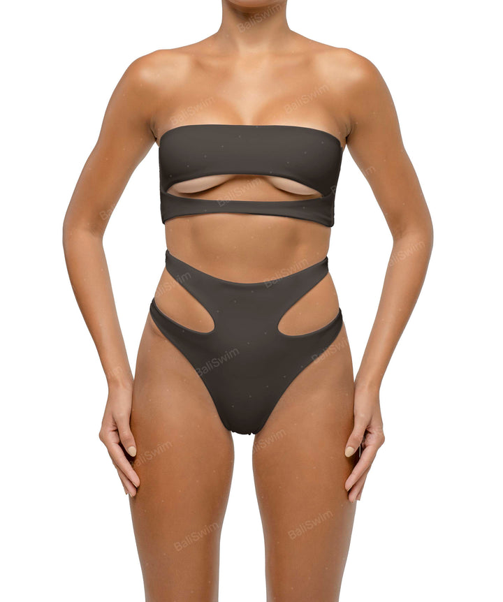 BSWS-T123 Bandeau Cut-out Bikini Top