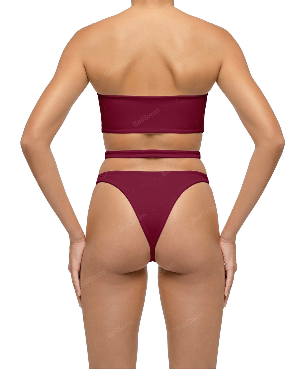 BSWS-T123 Bandeau Cut-out Bikini Top